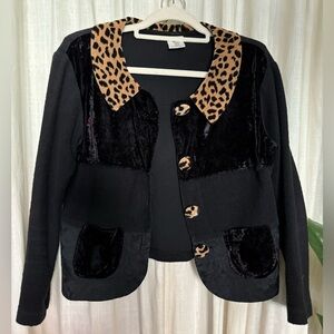 Vintage Iced Tea Black and Leopard Jacket